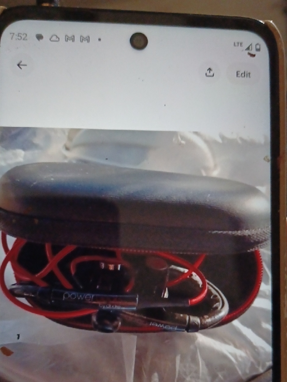 Powerbeats Portable Earbud Case with Red Wired Earbuds